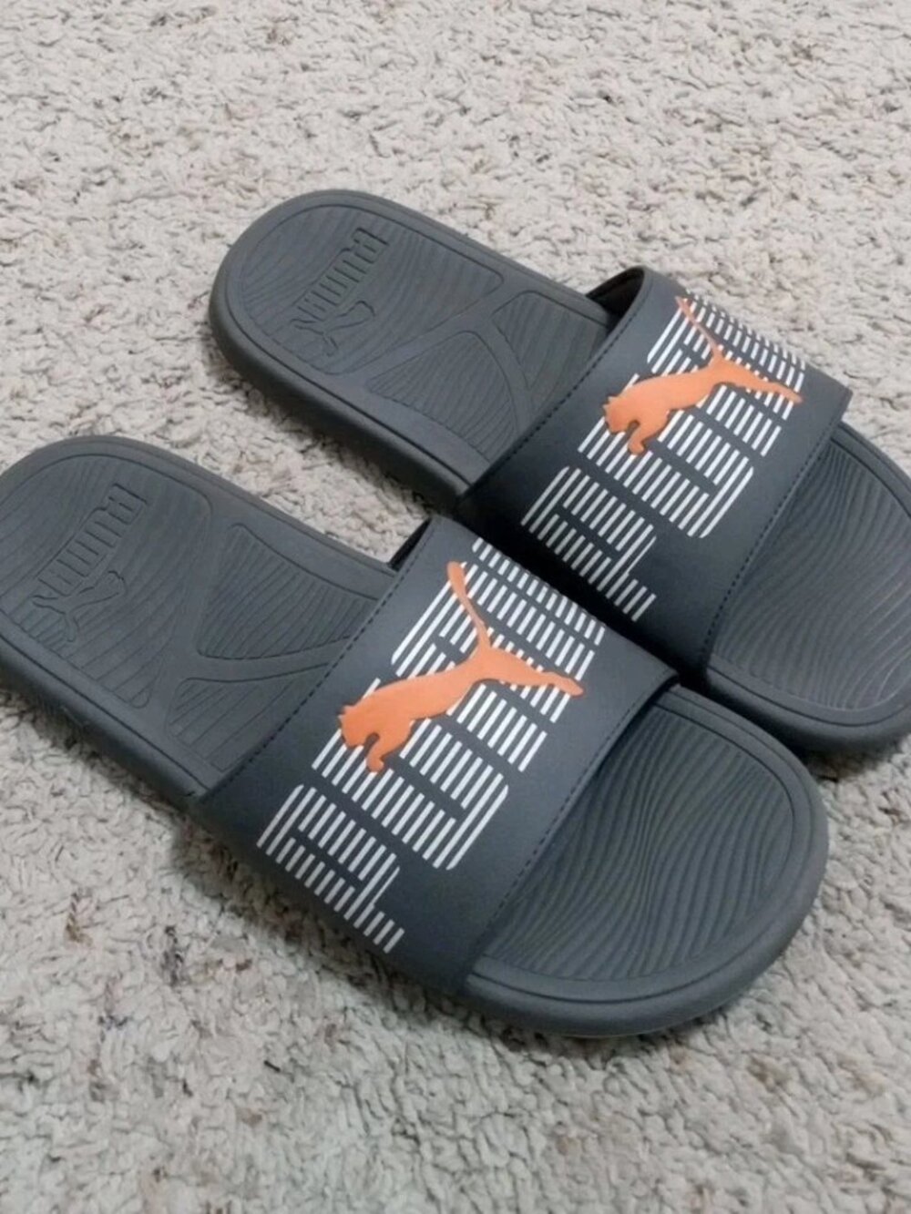 PUMA Men's Cool Cat 2.0 Gray Slides Sandal Men's Size 10